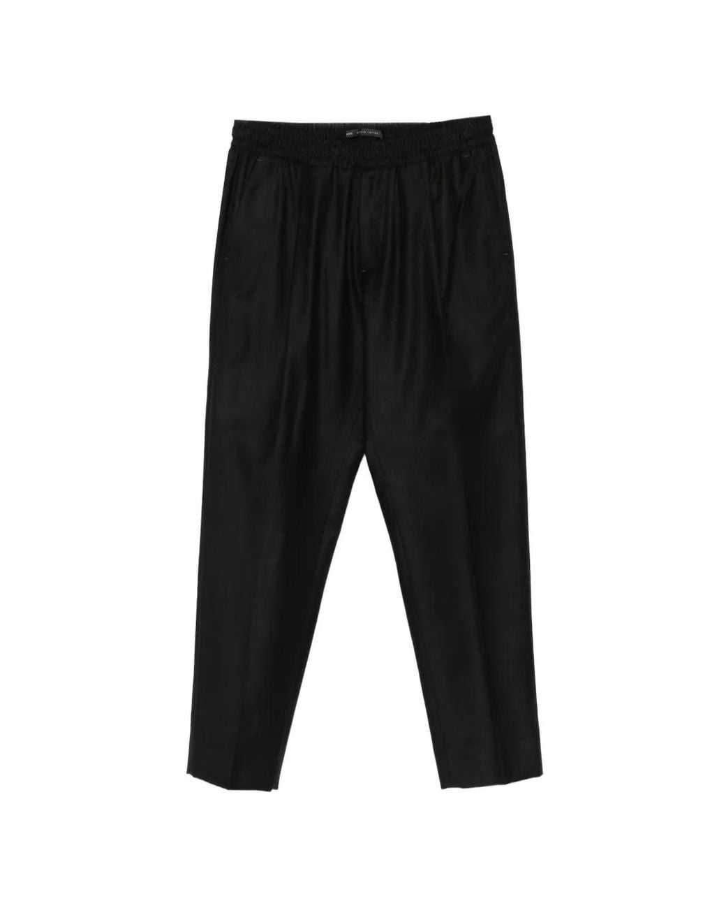 Low Brand Black Tokio Pleated Elasticated-Waist Trousers for men