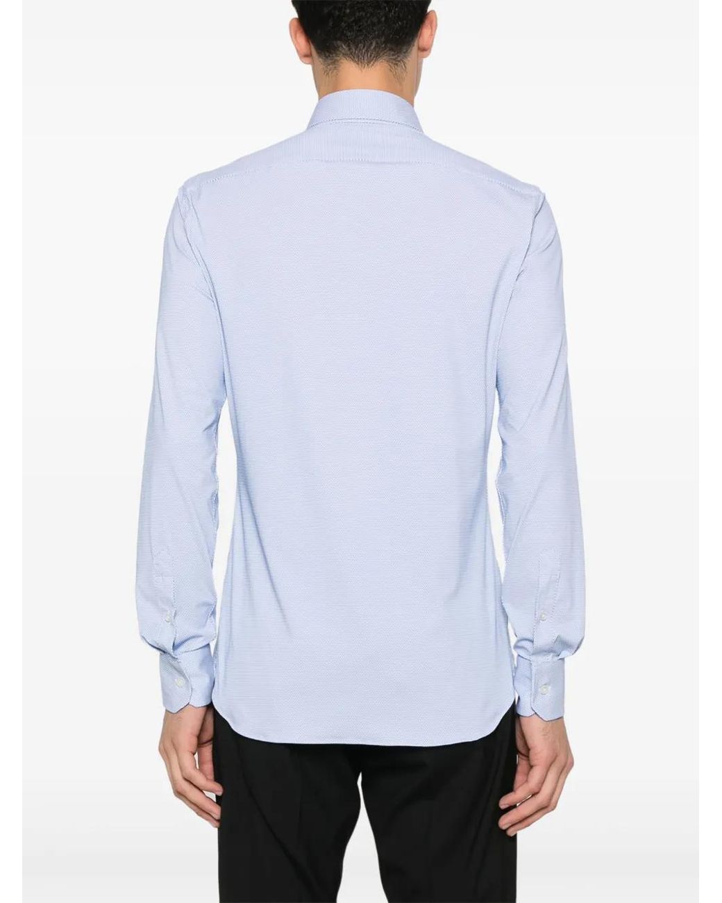 Xacus White Patterned-Jacquard Shirt for men