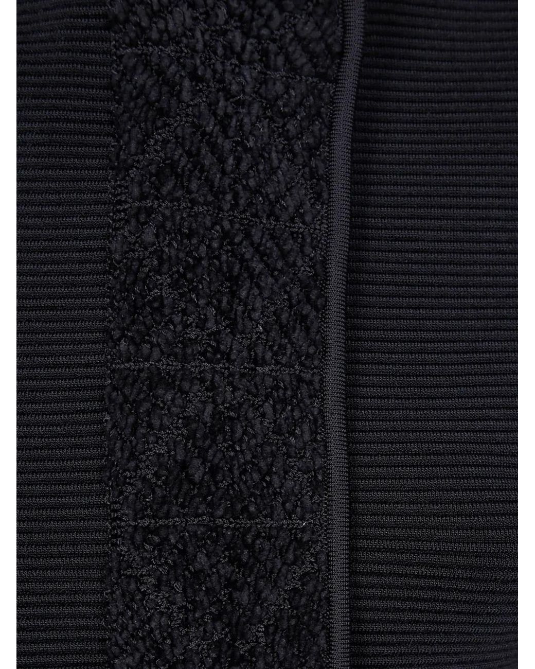Giorgio Armani Black Ribbed High-Neck Jacket