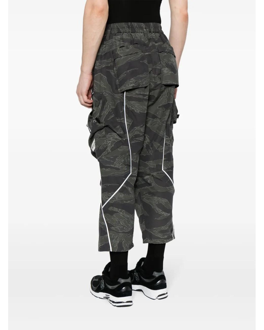 Mostly Heard Rarely Seen Black 3D Drop-Crotch Trousers for men