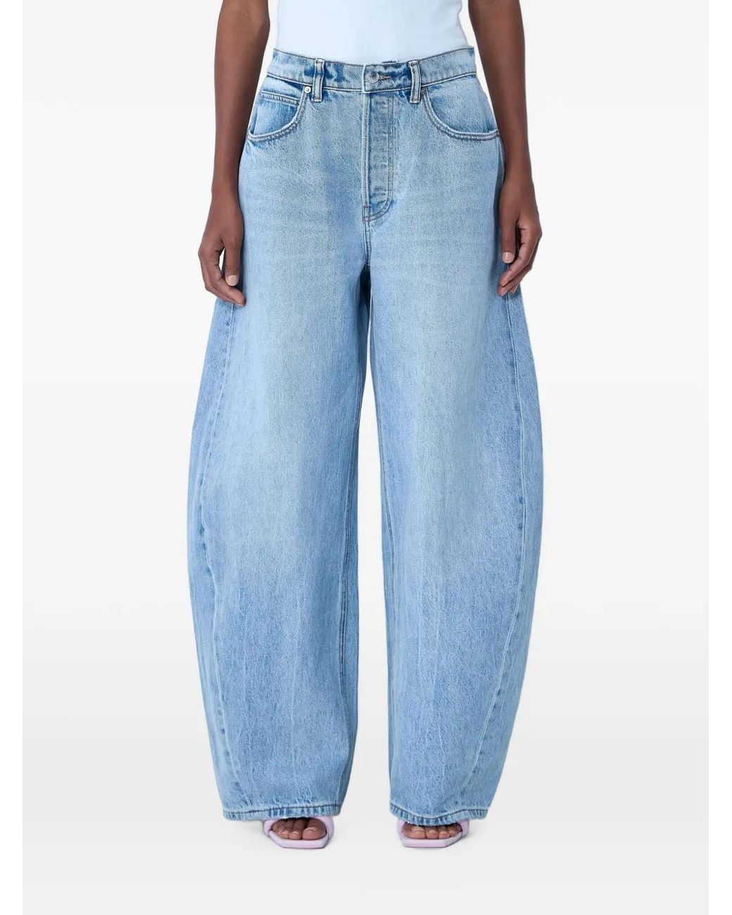 Alexander Wang Blue Blow Up Mid-Rise Jeans