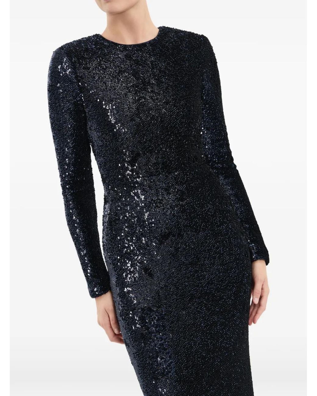 Rebecca Vallance Black Cambridge Long-Sleeve Gown