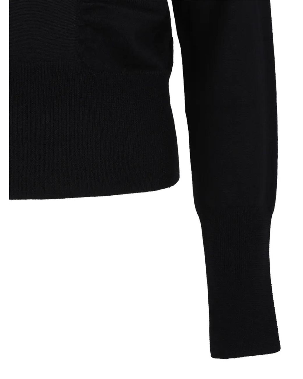 Vivienne Westwood Black Orb-Embroidered Ruched Sweater