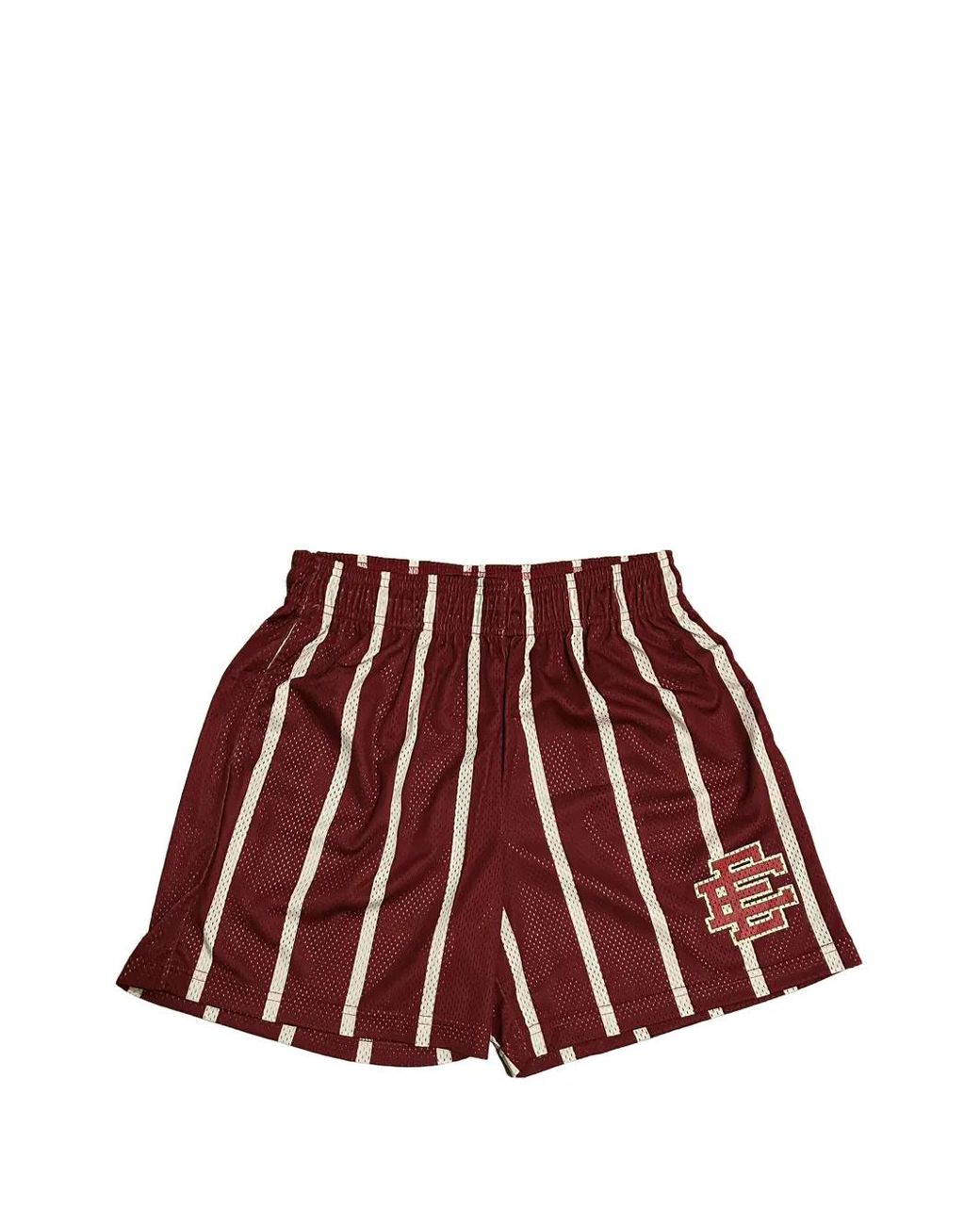 Eric Emanuel Red Striped Mesh Shorts for men