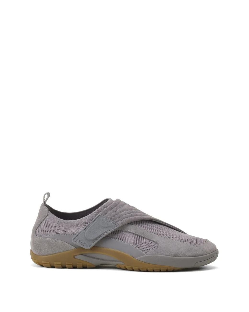 Lanvin Gray Lnv1 Knit And Suede Sneakers