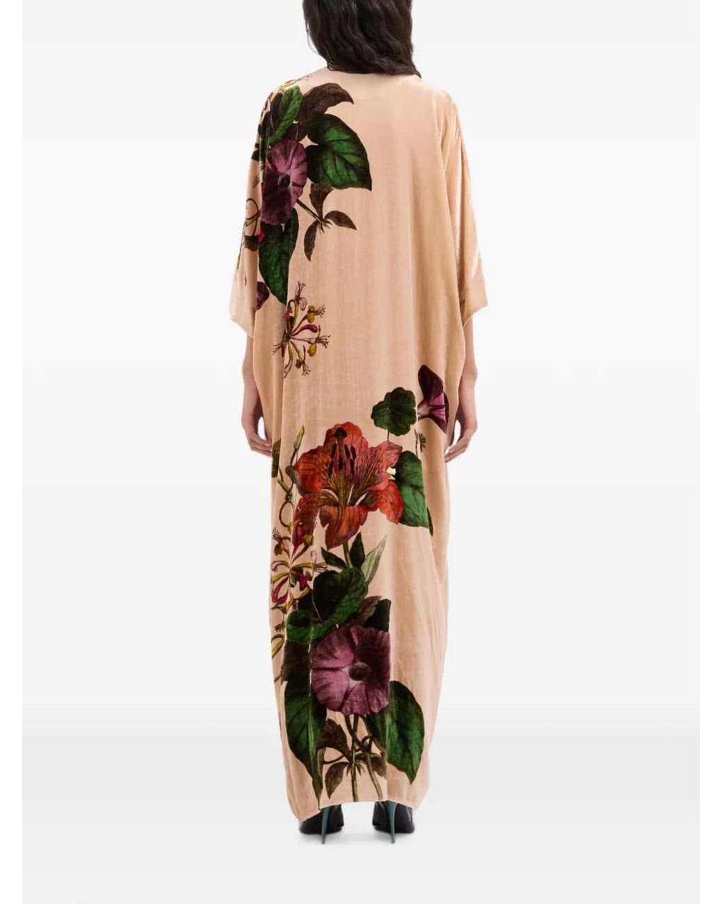 Pierre Louis Mascia White Kandox Floral-Print Maxi Dress