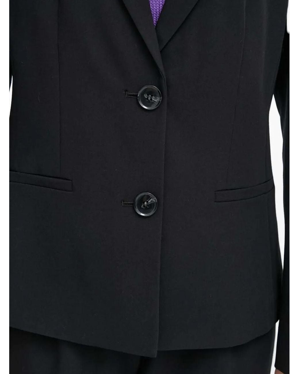 Sisley Blue Button-Fastening Blazer