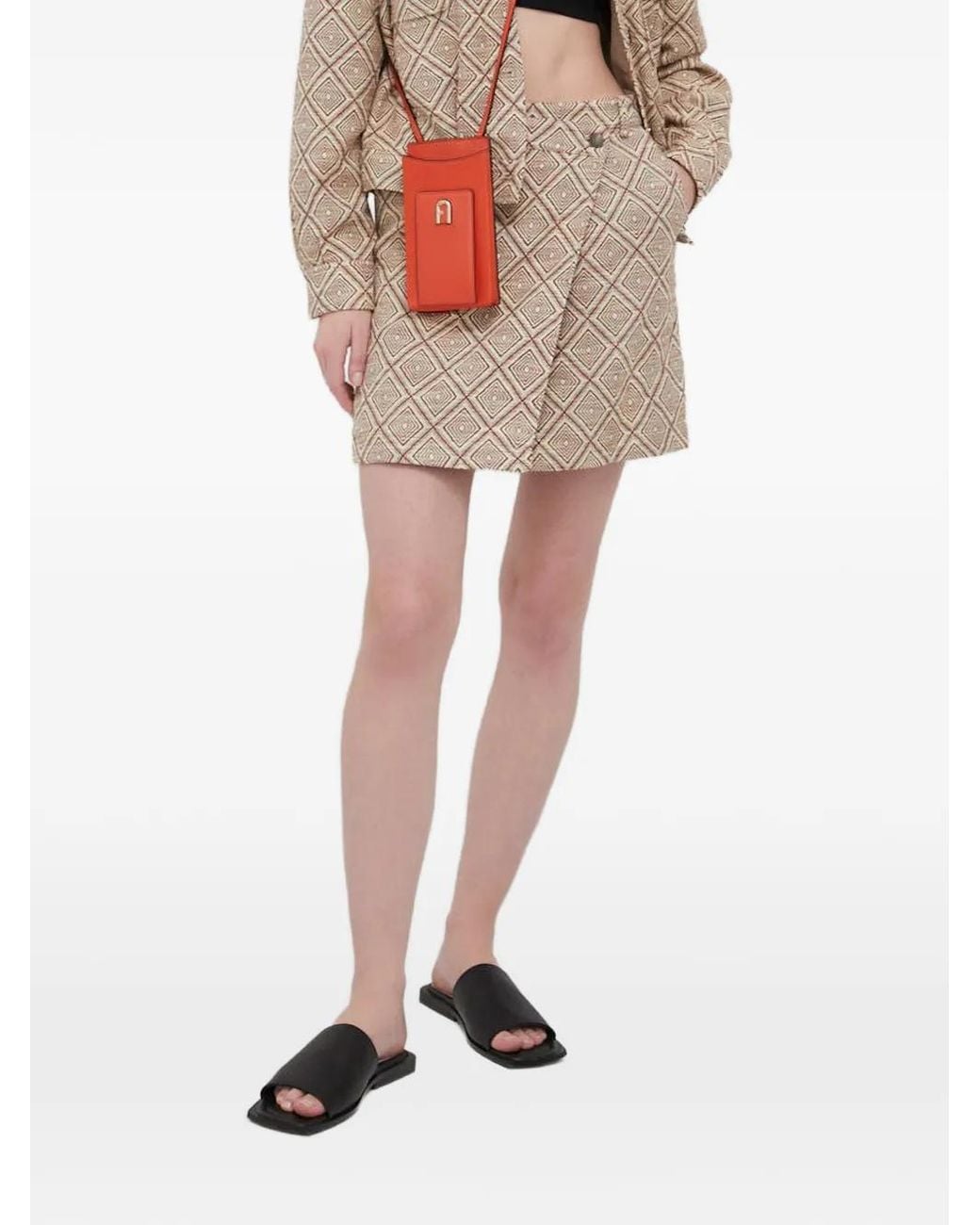 Samsøe & Samsøe White Button-Fastening Mini Skirt