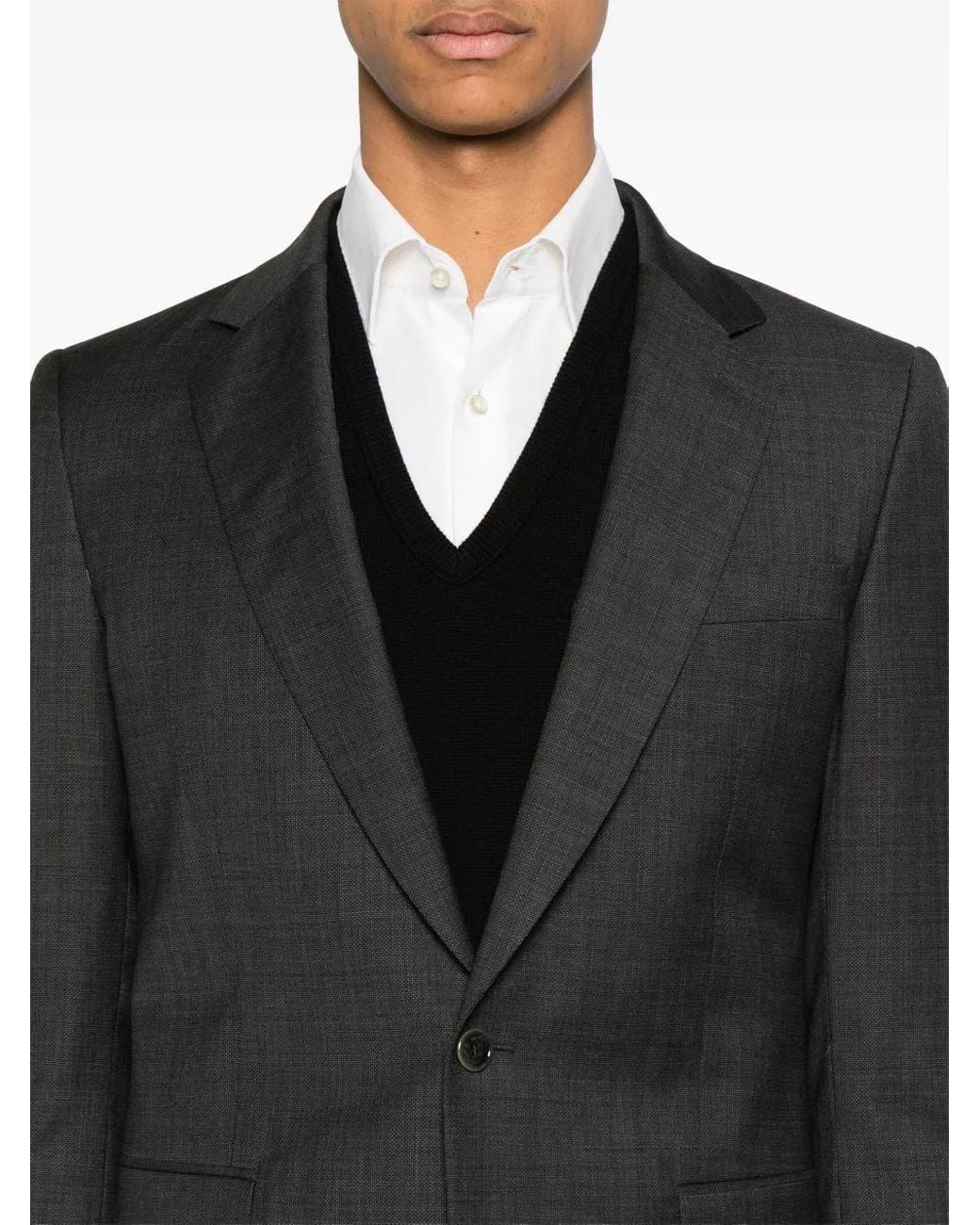 Fursac Black Virgin-Wool Suit for men
