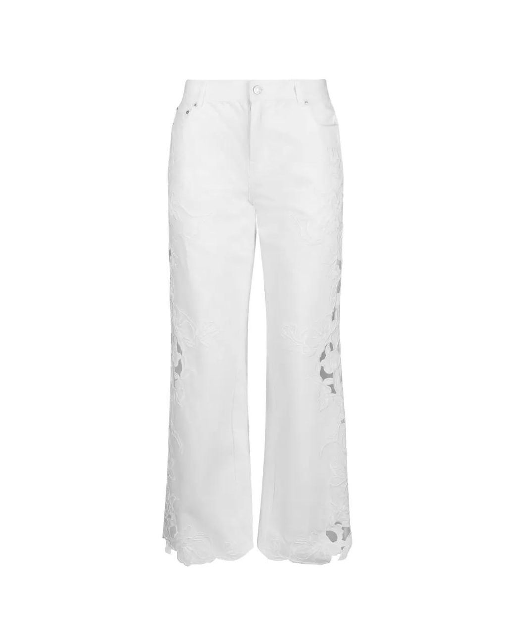 Jonathan Simkhai White Porter Embroidered Jeans