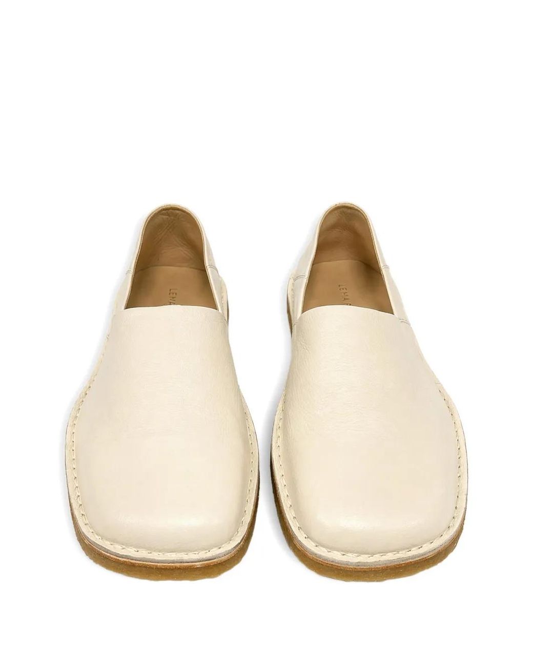 Lemaire White Square Slip-On Loafers for men
