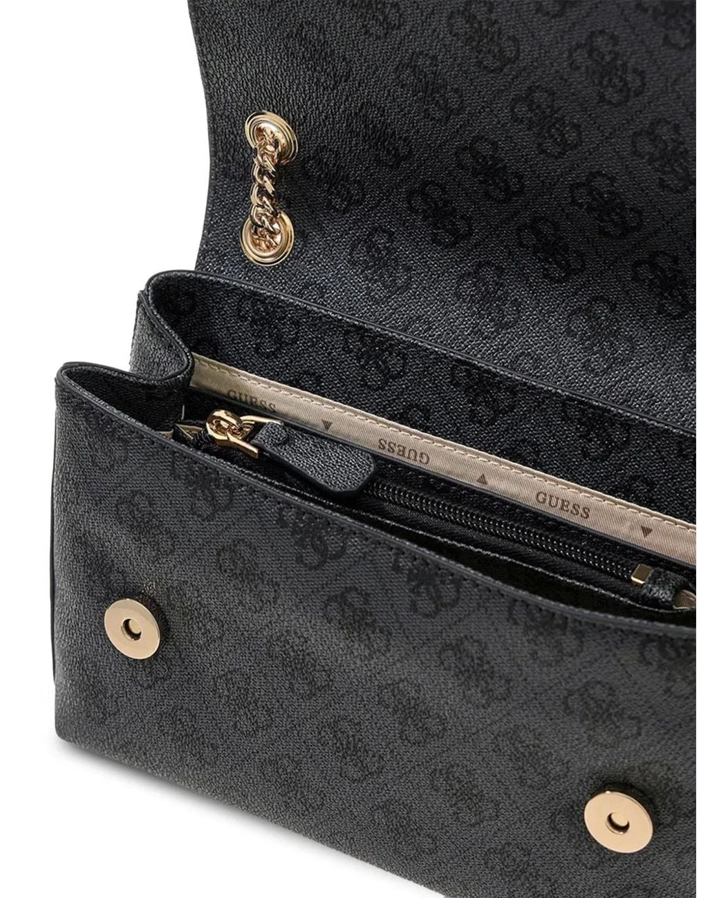 Guess Black Yesba Monogram Shoulder Bag