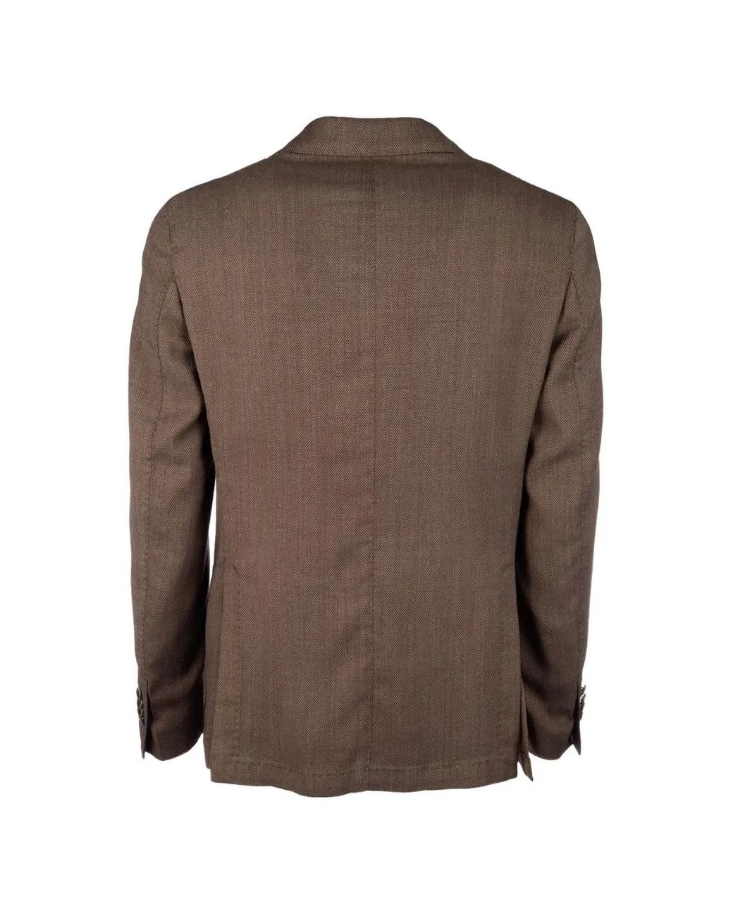 L.b.m. 1911 Brown Tom Double-Breasted Herringbone Jacket for men