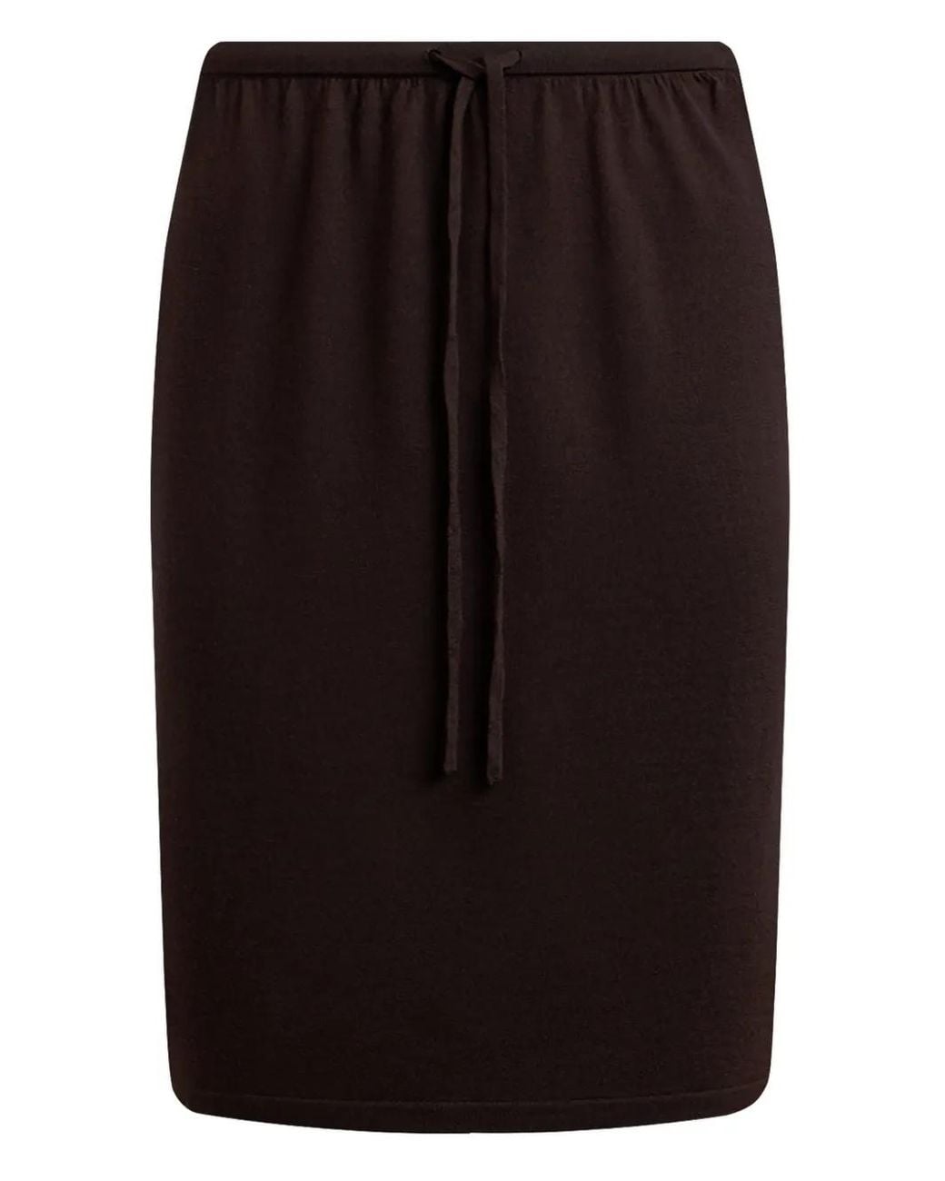 12 STOREEZ Black Drawstring Merino Skirt