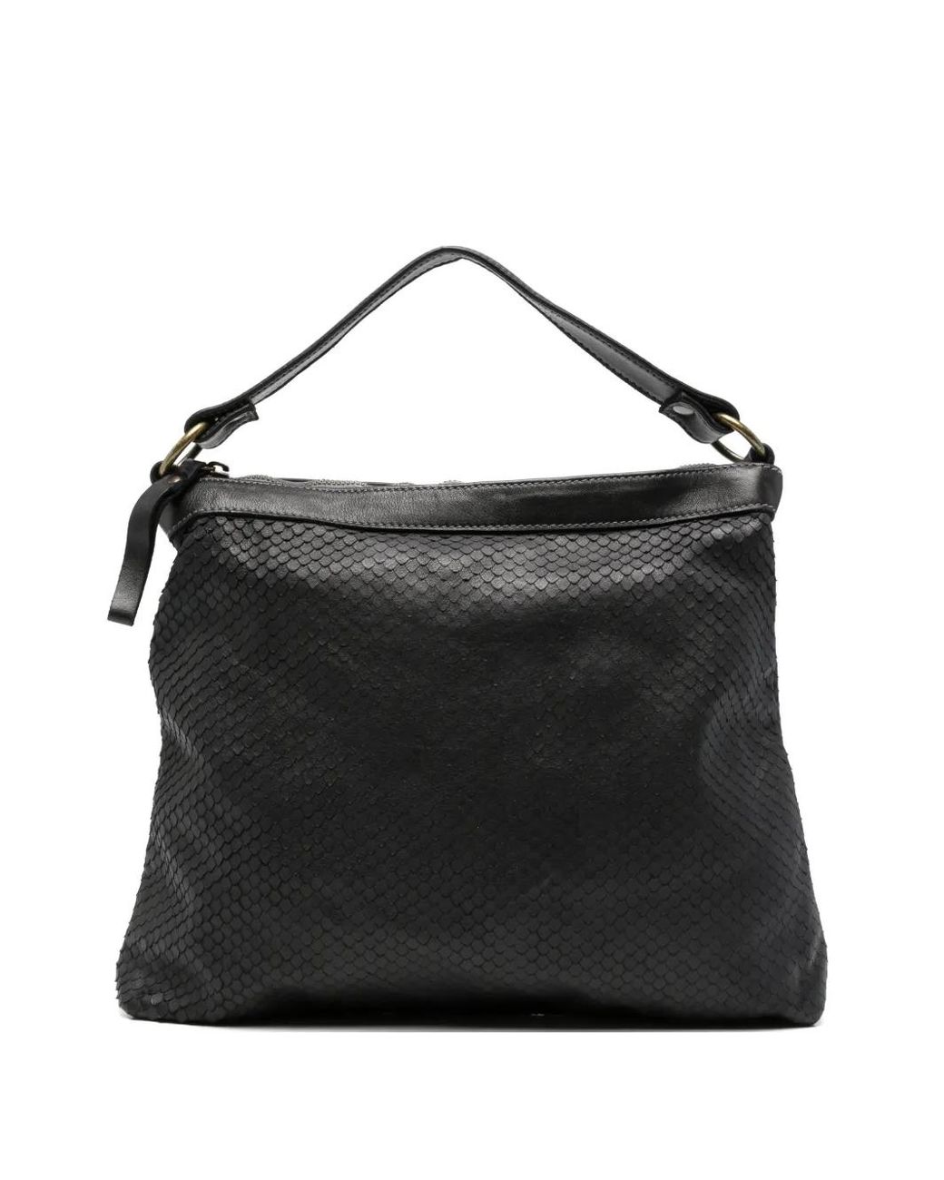 SOMMET Black Sac Porté Épaule Corda À Texture D'Écailles