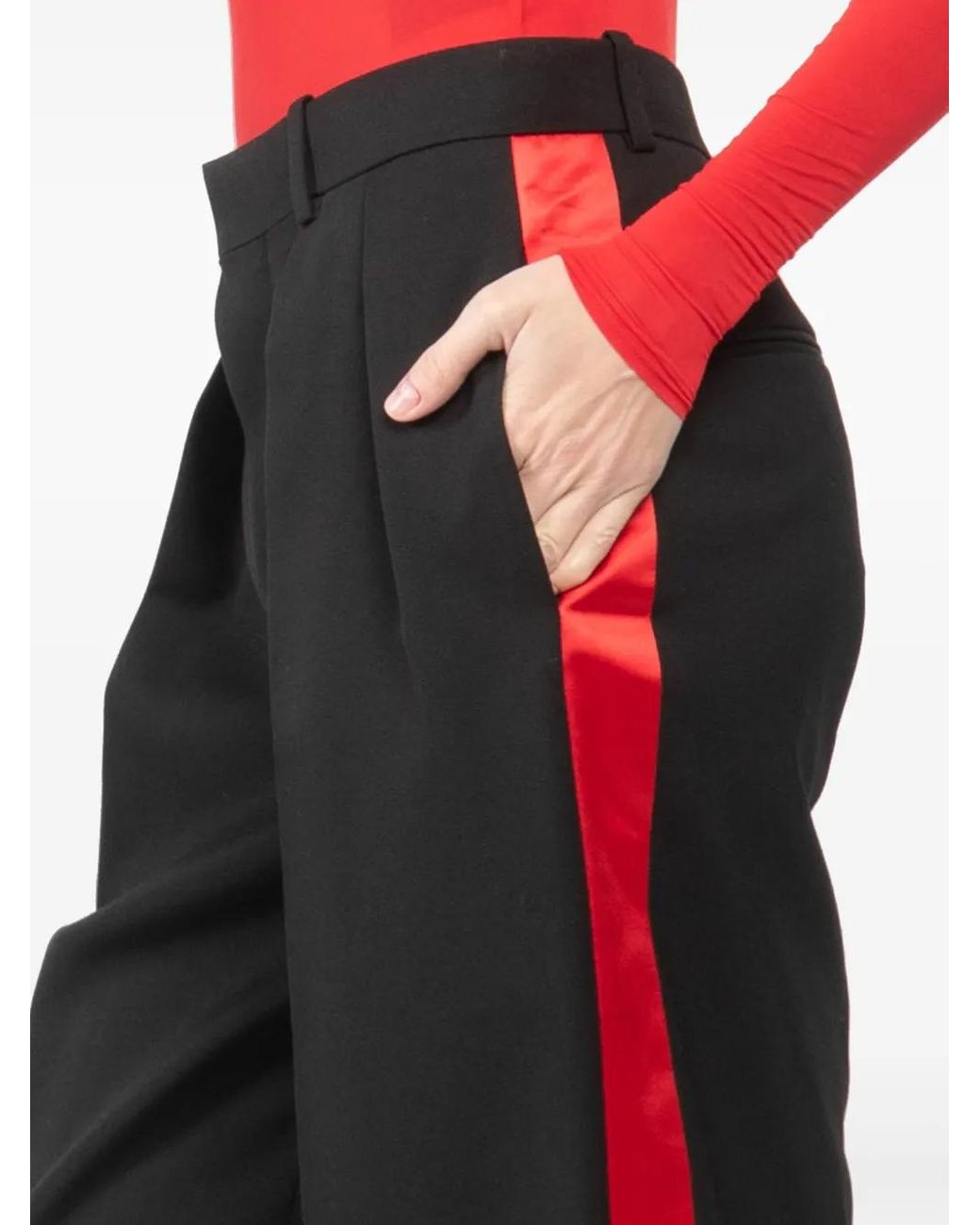 Wardrobe NYC Black Side-Stripe Palazzo Pants