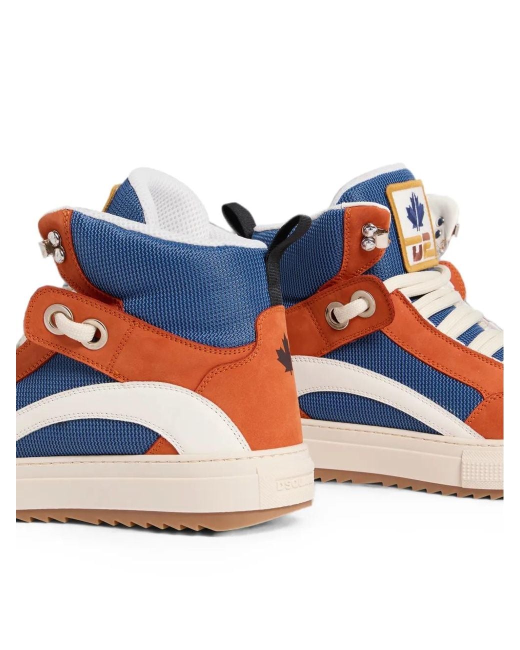 DSquared² Blue Boogie Lace-Up High-Top Sneakers