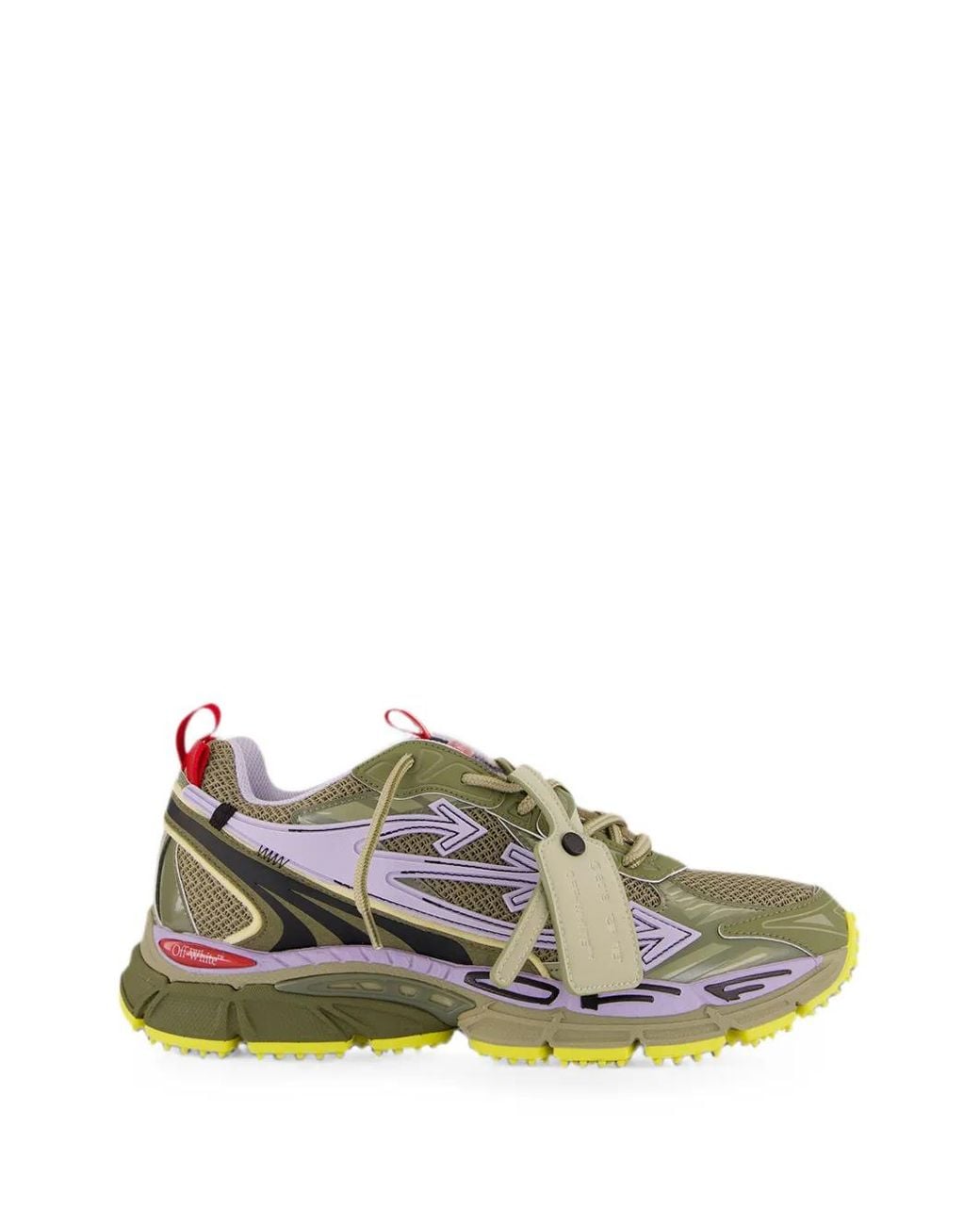 Off-White c/o Virgil Abloh Green Be Right Back Panelled Sneakers for men