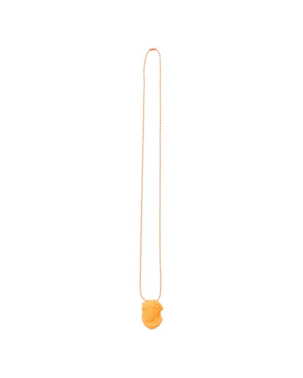 JUN/NAKAYAMA White Sculpted-Pendant Ball-Chain Necklace