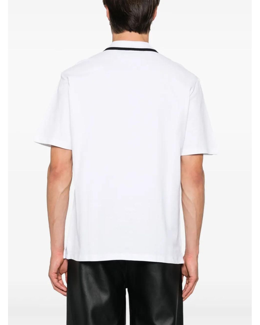 Just Cavalli White Piqué Cotton Logo Polo Shirt for men
