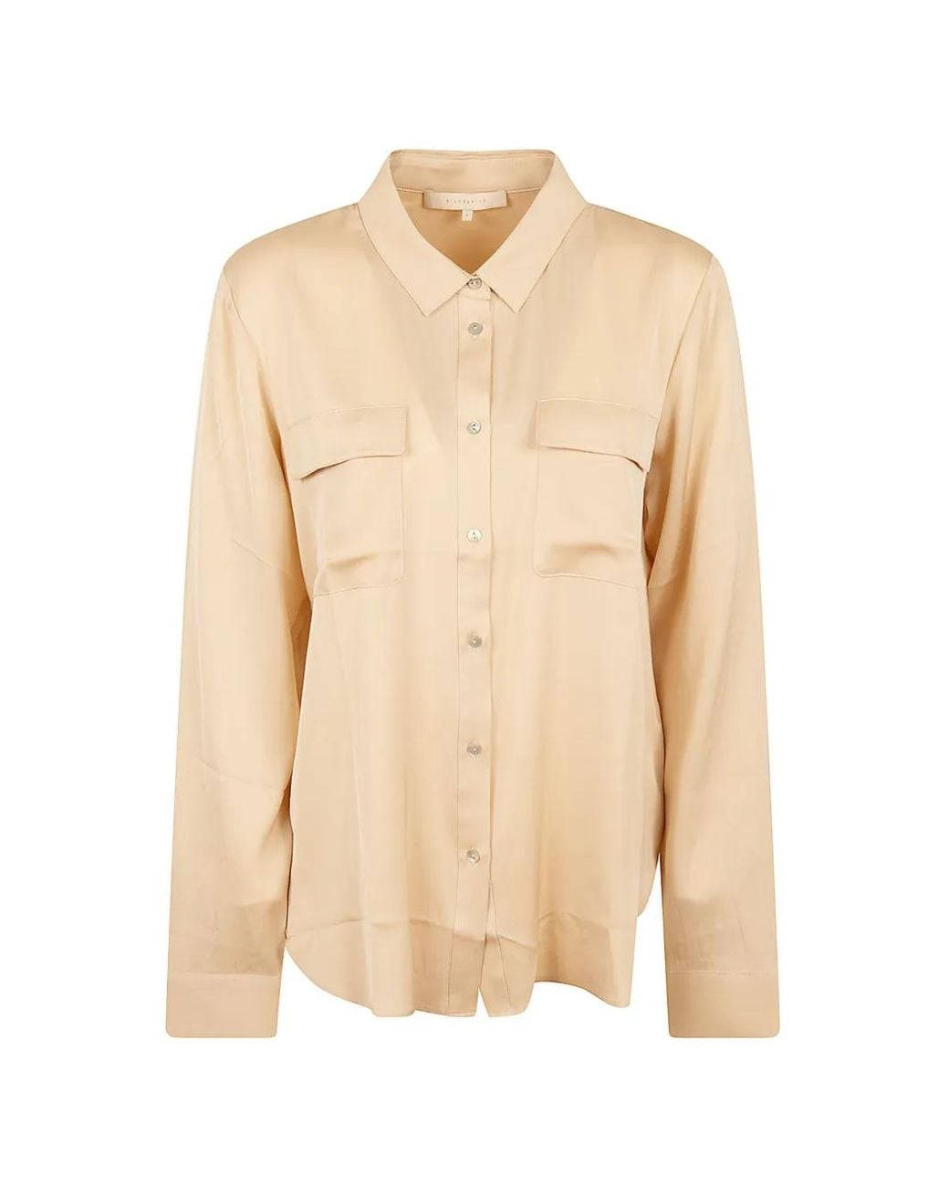 Silk95five Natural Flap-Pocket Long-Sleeve Shirt