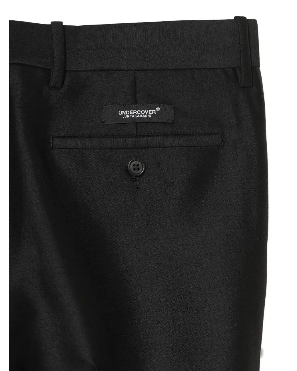 Undercover Black Panelled Wool Pants for men
