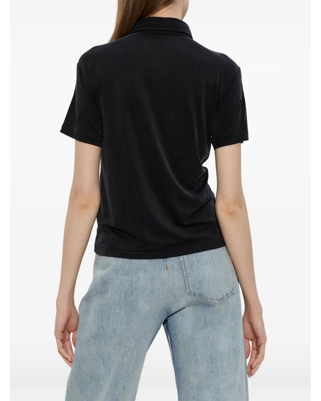 Maison Margiela Blue Short-Sleeve Polo