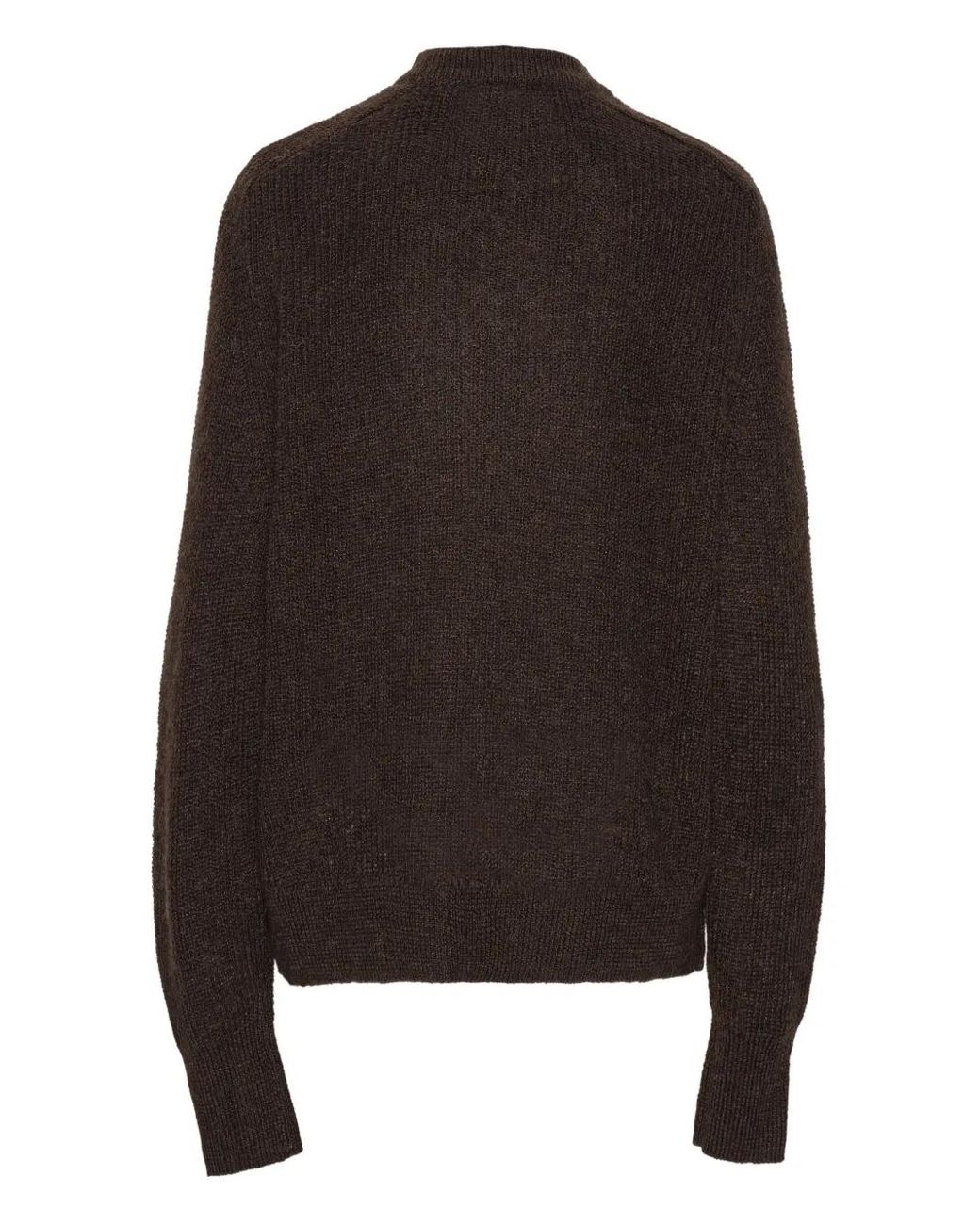 ROTATE BIRGER CHRISTENSEN Black Ribbed-knit sweater