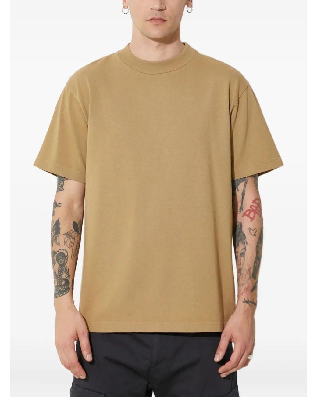 424 Natural Crew-Neck Short-Sleeve T-Shirt for men