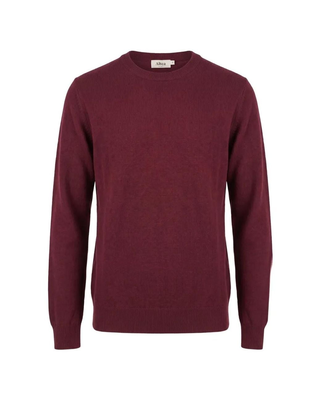 Altea Purple Crew-Neck Wool Sweater for men