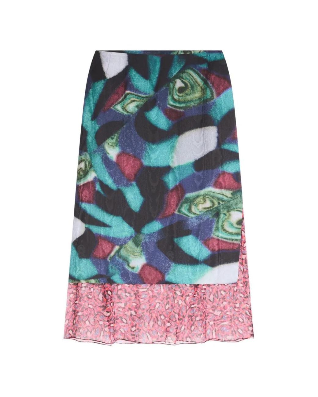 Dries Van Noten Black Layered Moiré Skirt