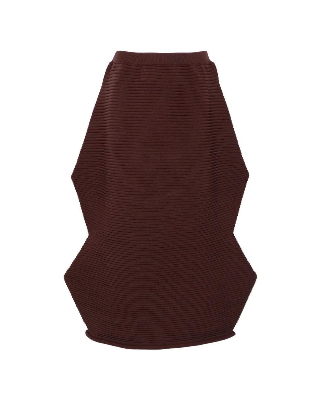 Pleats Please Issey Miyake Purple Sculptural Pleated Skirt