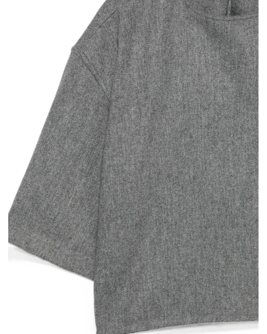 Thelatest Gray Dulce Round-Neck Top