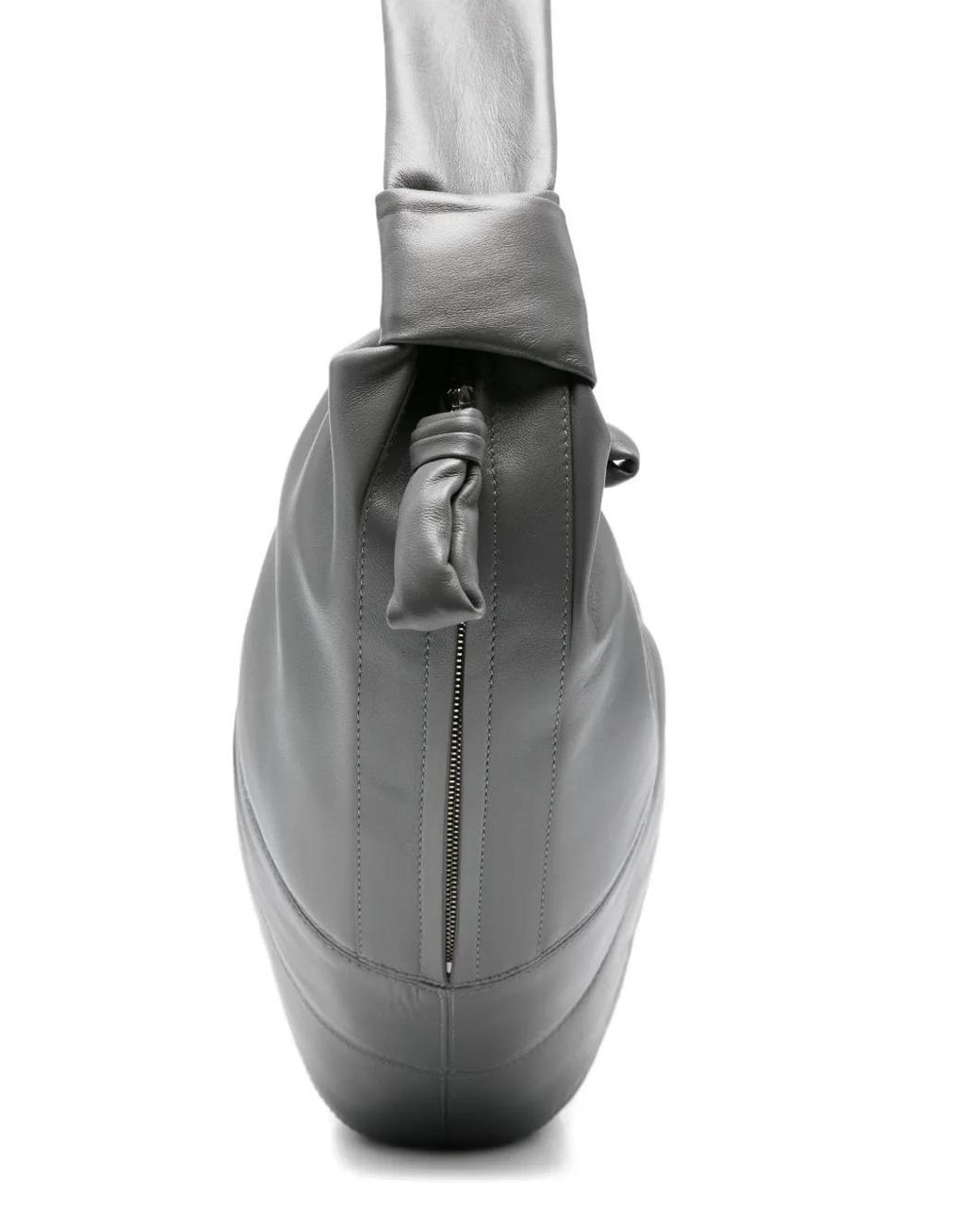 Lemaire Gray Croissant Knot Lambskin Shoulder Bag