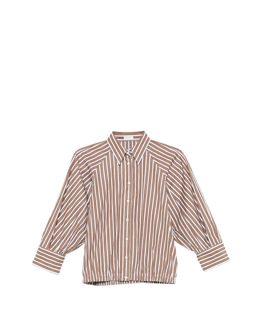 Brunello Cucinelli Gestreept Blouse in het Pink