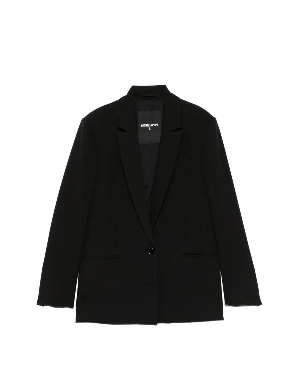 Patrizia Pepe Black Single-Breasted Blazer