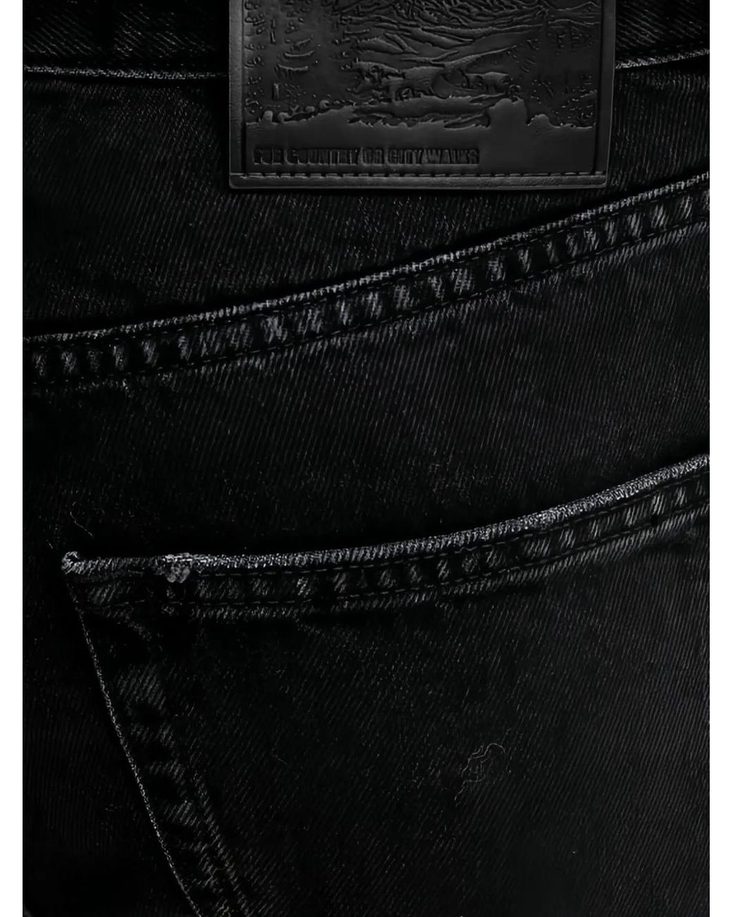 Sisley Black Frayed-Hem Jeans for men