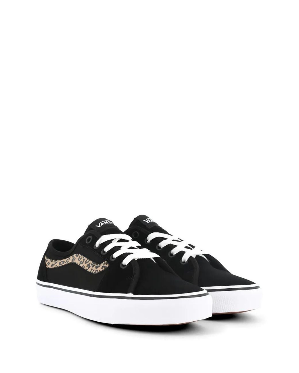 Vans Black Knu Skool Leopard Panel Sneakers