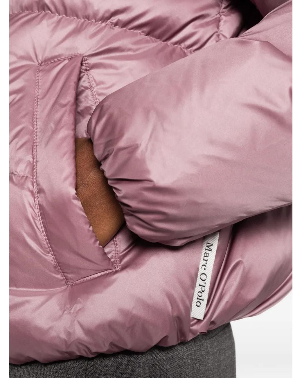 Marc O' Polo Black Quilted Hooded Jacket
