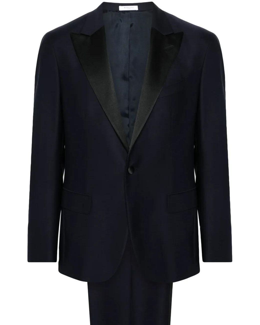 Boglioli Blue Interlock-Twill Virgin-Wool Suit for men