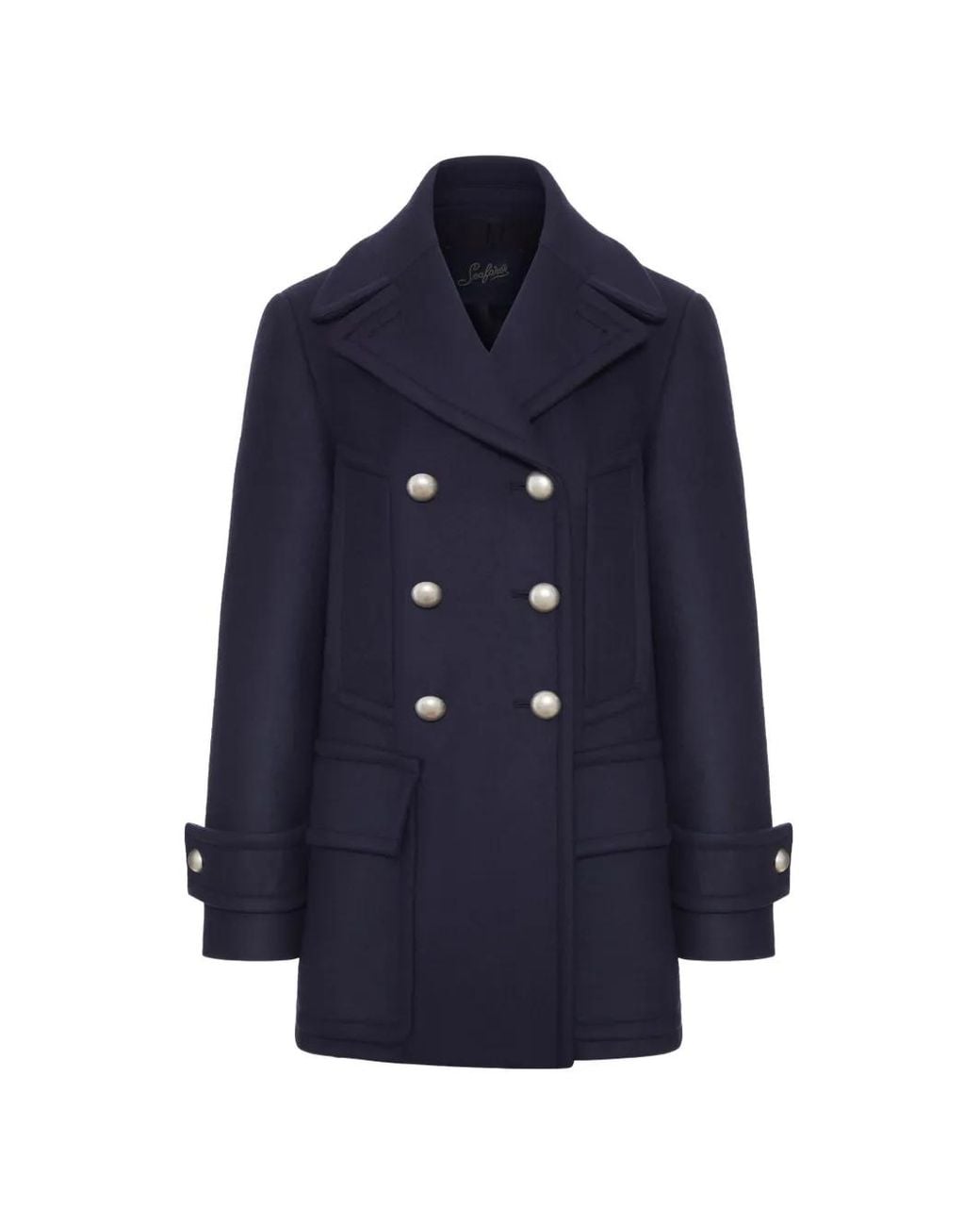 Seafarer Blue Double-Breasted Coat
