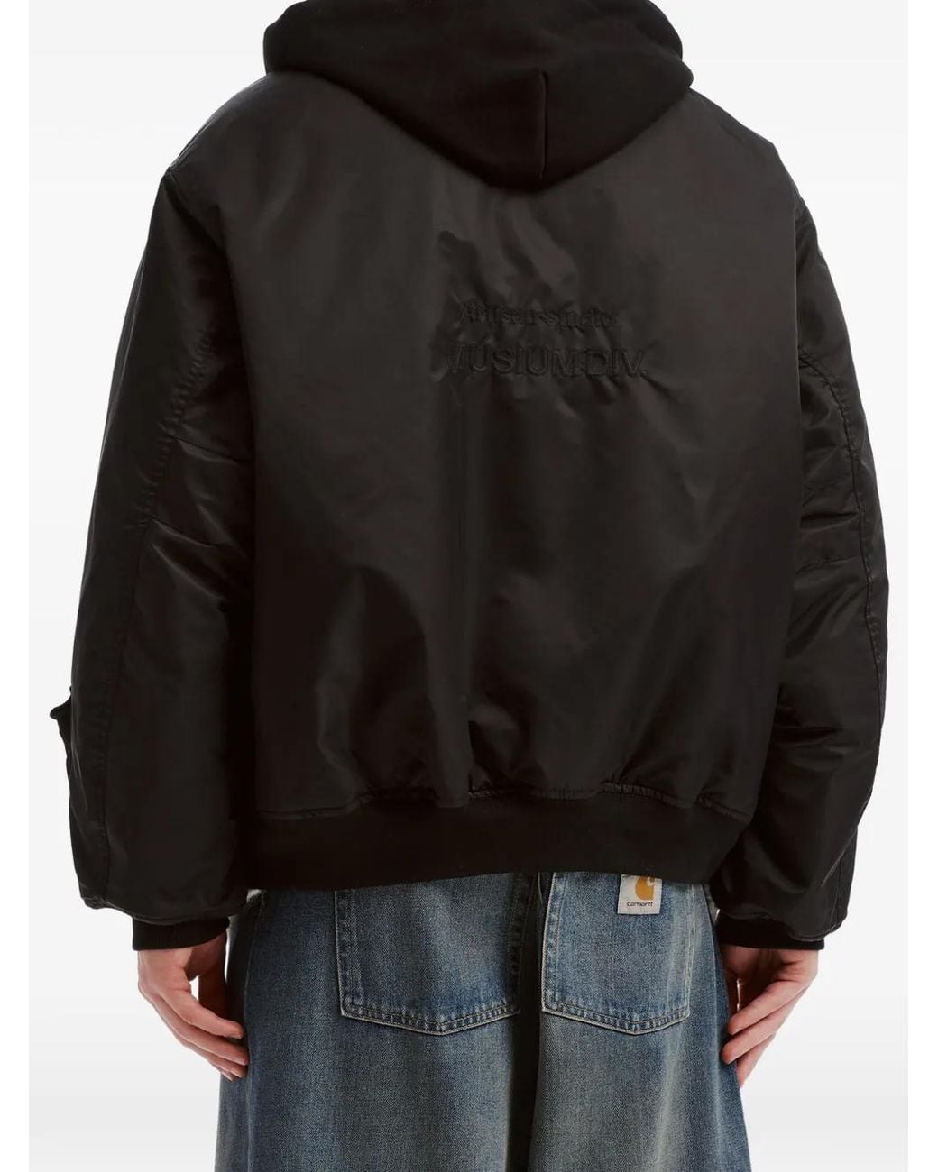 Musium Div. Black Veste Bomber À Capuche for men