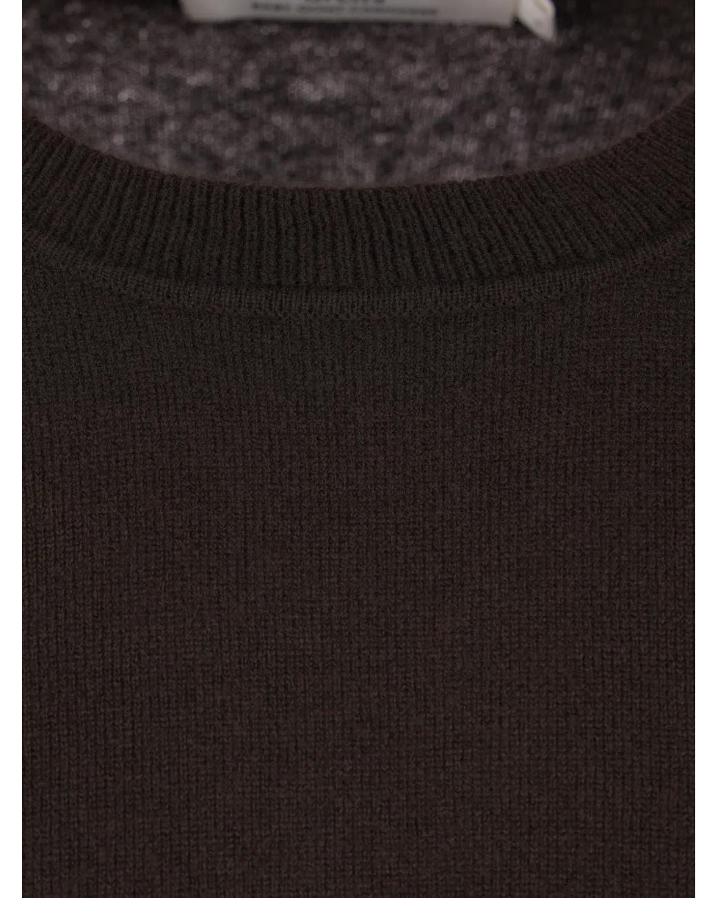 arch4 Black Elara Ribbed-Trim Cashmere Sweater