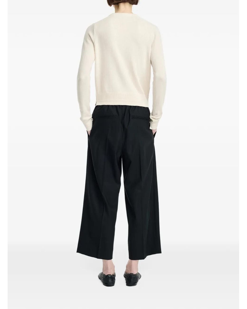 Maria McManus White Pearl-Button Cardigan