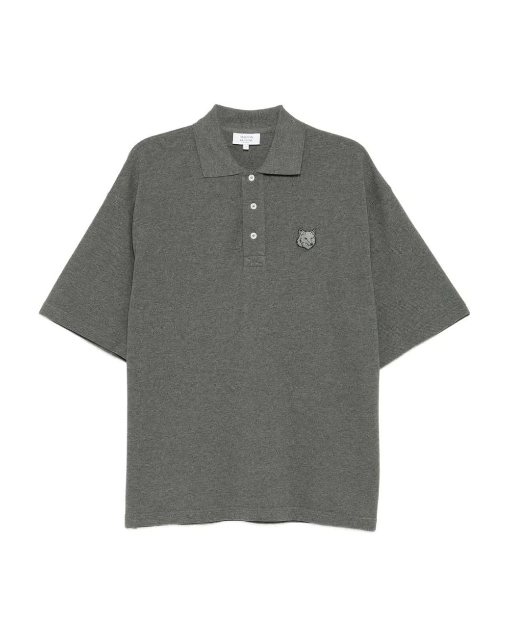 Polo À Patch Logo Maison Kitsuné pour homme en coloris Gray