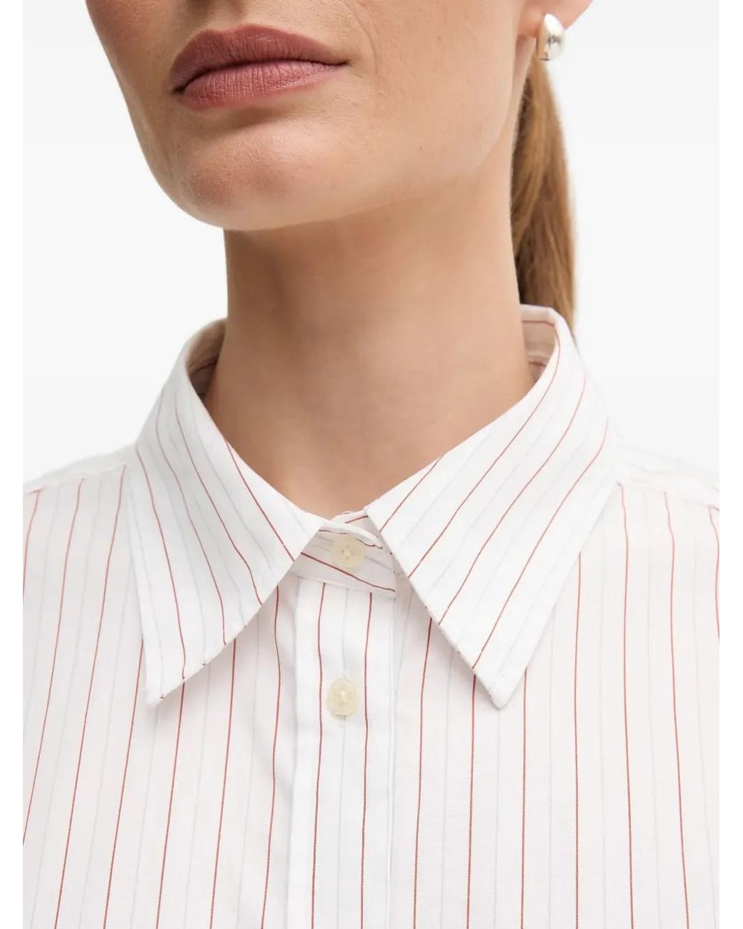 Gant White Striped Buttoned Shirt