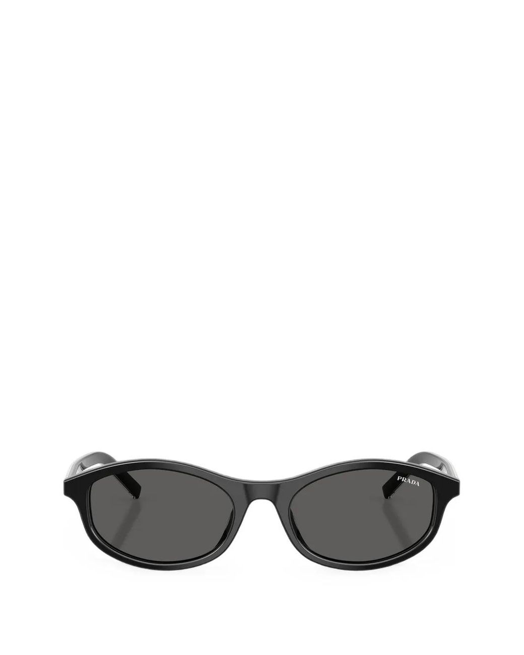 Prada Gray Round-Frame Sunglasses