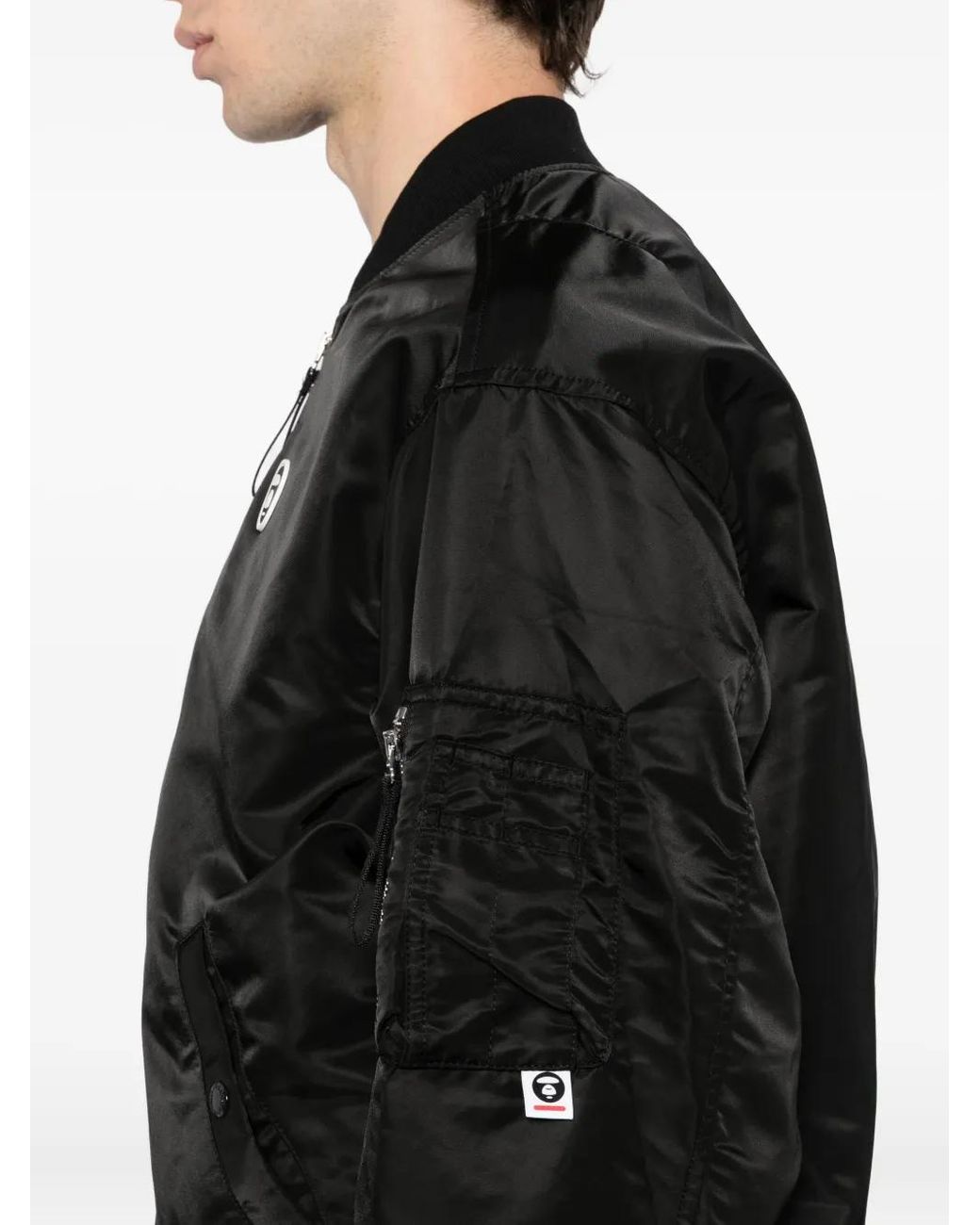 Aape By A Bathing Ape Black Logo Bomber Jacket for men