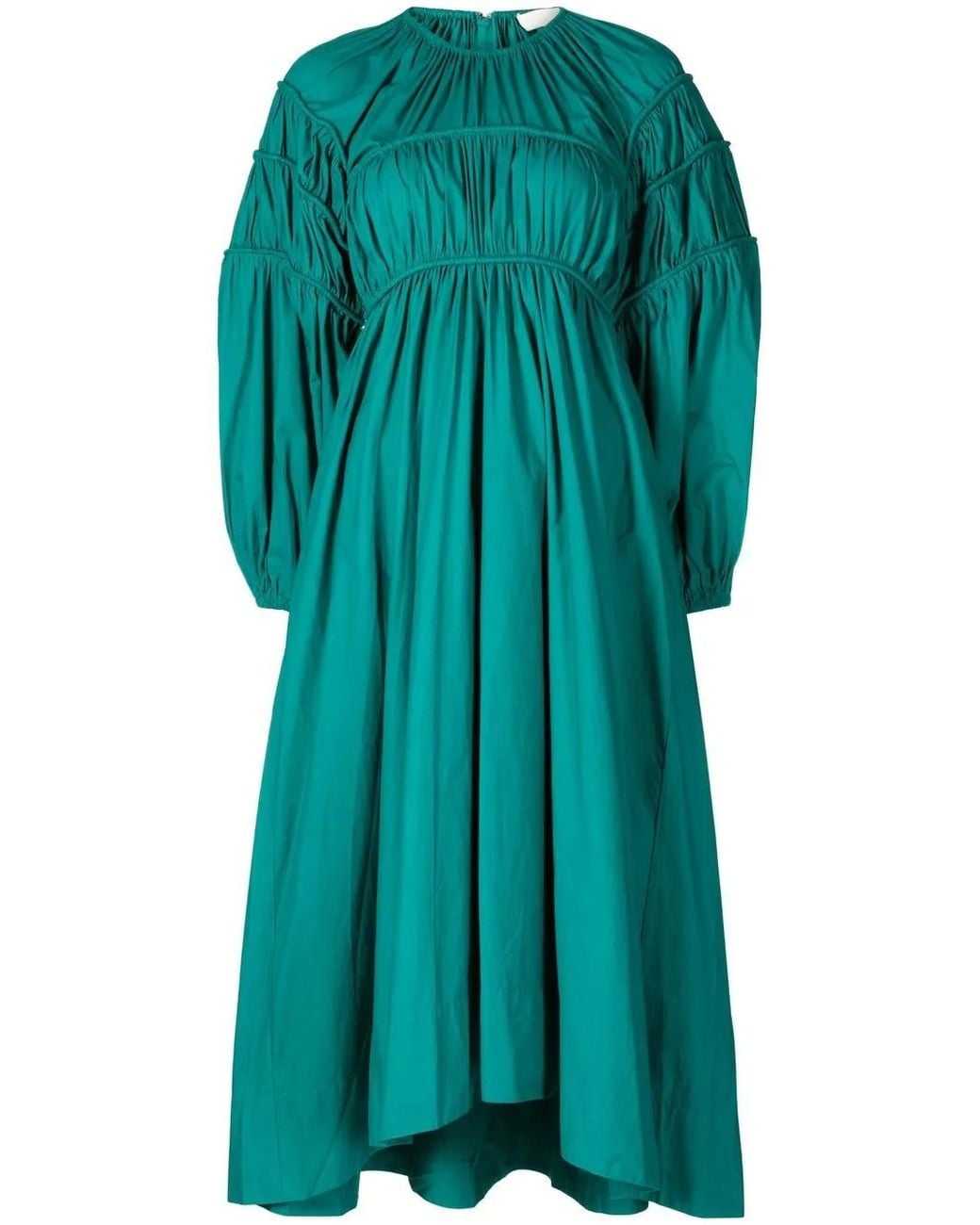 Ulla Johnson Green Viviana Smocked Dress