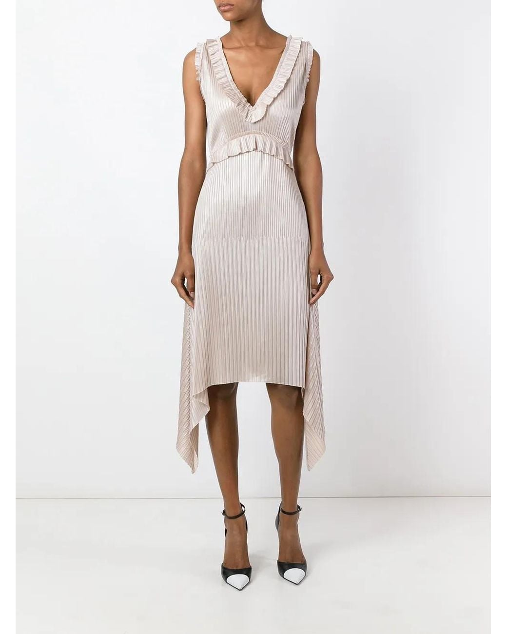 Givenchy Pink Technical Pleated Midi Dress
